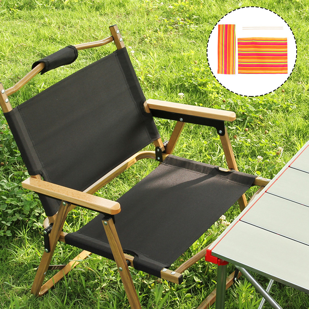 Outdoor Camping Folding Chair - 1Set Replaceable Director Chair Canvas Foldable