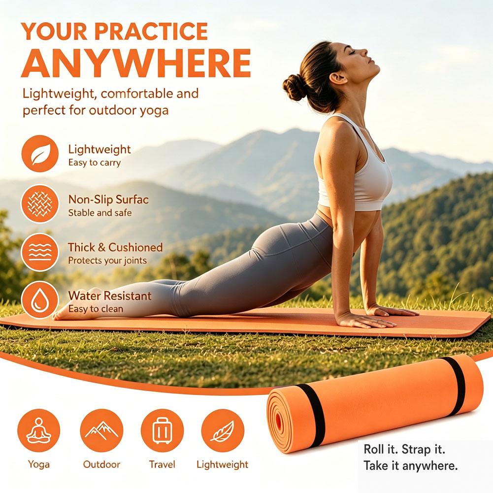 Outdoor Camping Rug - Non Slip EVA Yoga Mat Lightweight