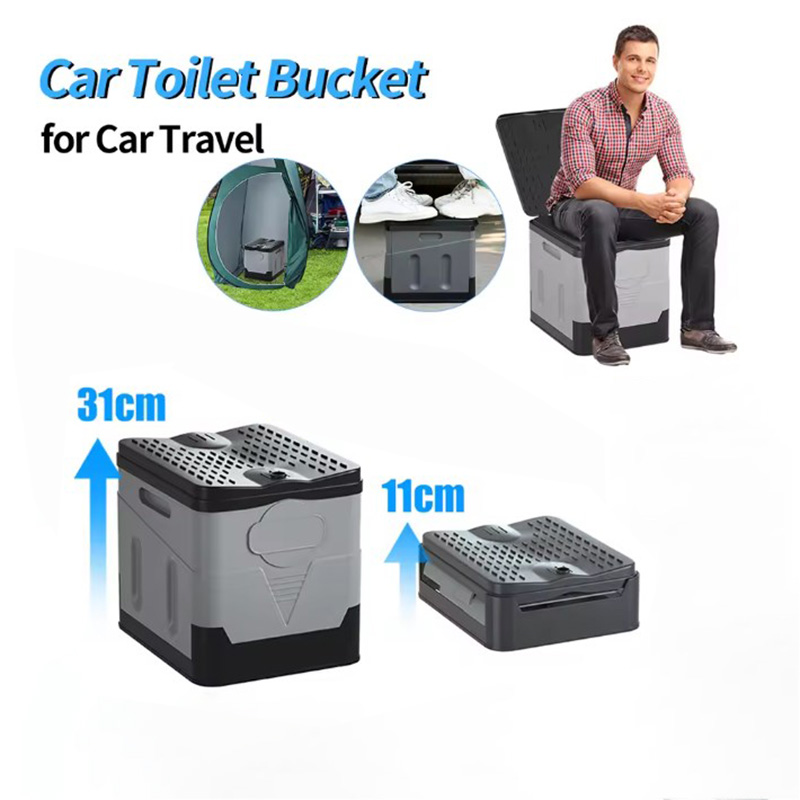 Outdoor Camping Folding Storage Box - Outdoor Folding Toilet Portable Camping Emergency