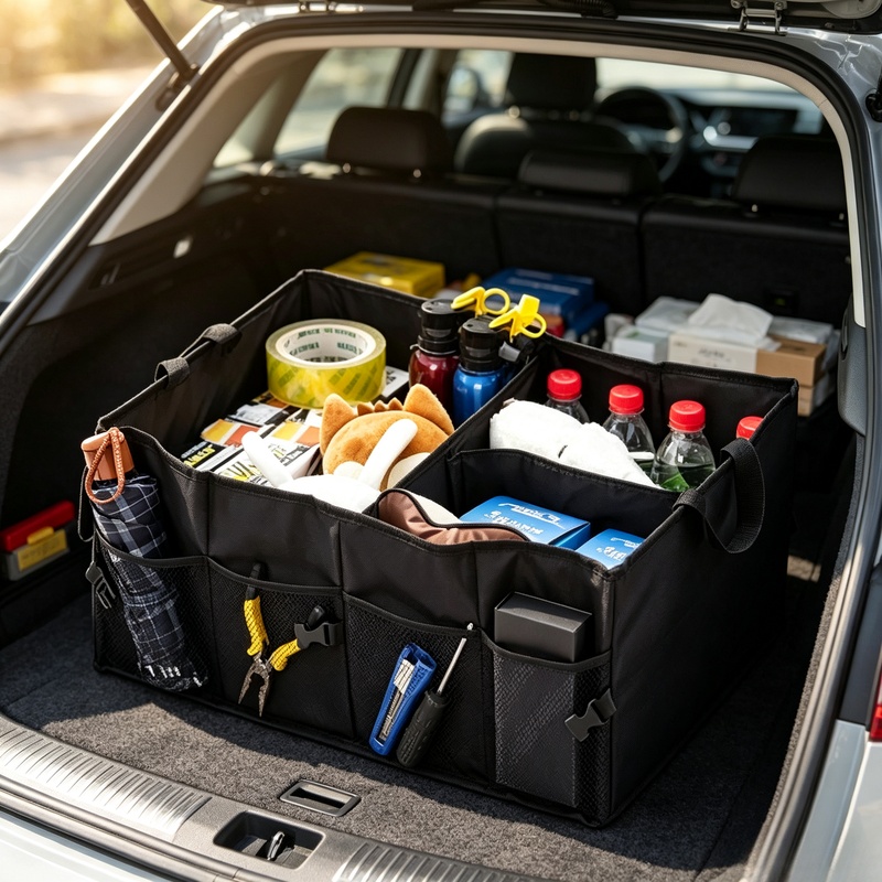 Outdoor Camping Folding Storage Box - Foldable Large‑Capacity Car Trunk Storage Box,