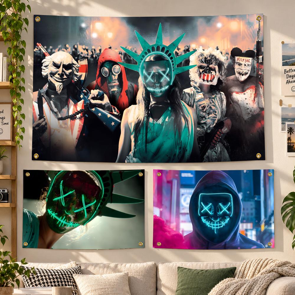 Outdoor Camping Movies - Movie The Purge Horror Flags Personalized