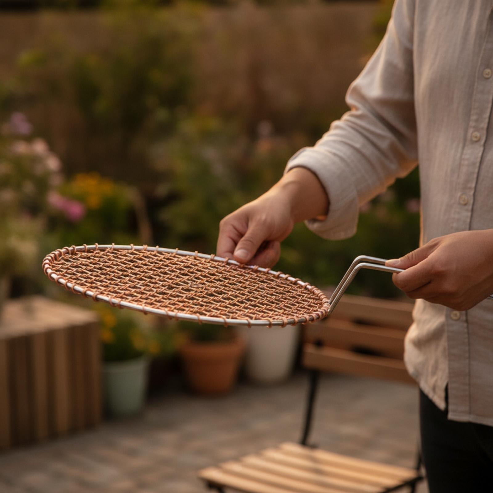 Portable Copper Mesh Round Gri - Cooking Outdoor Camping 评论和价格