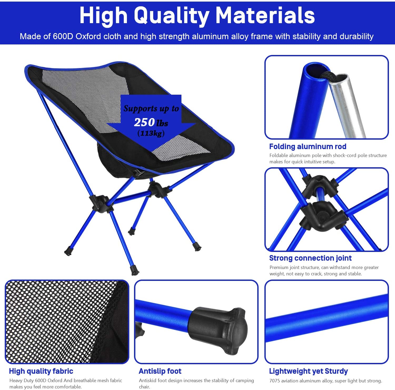 Folding Chair Ultralight Detac - Outdoor Camping Table And Chairs 评论和价格