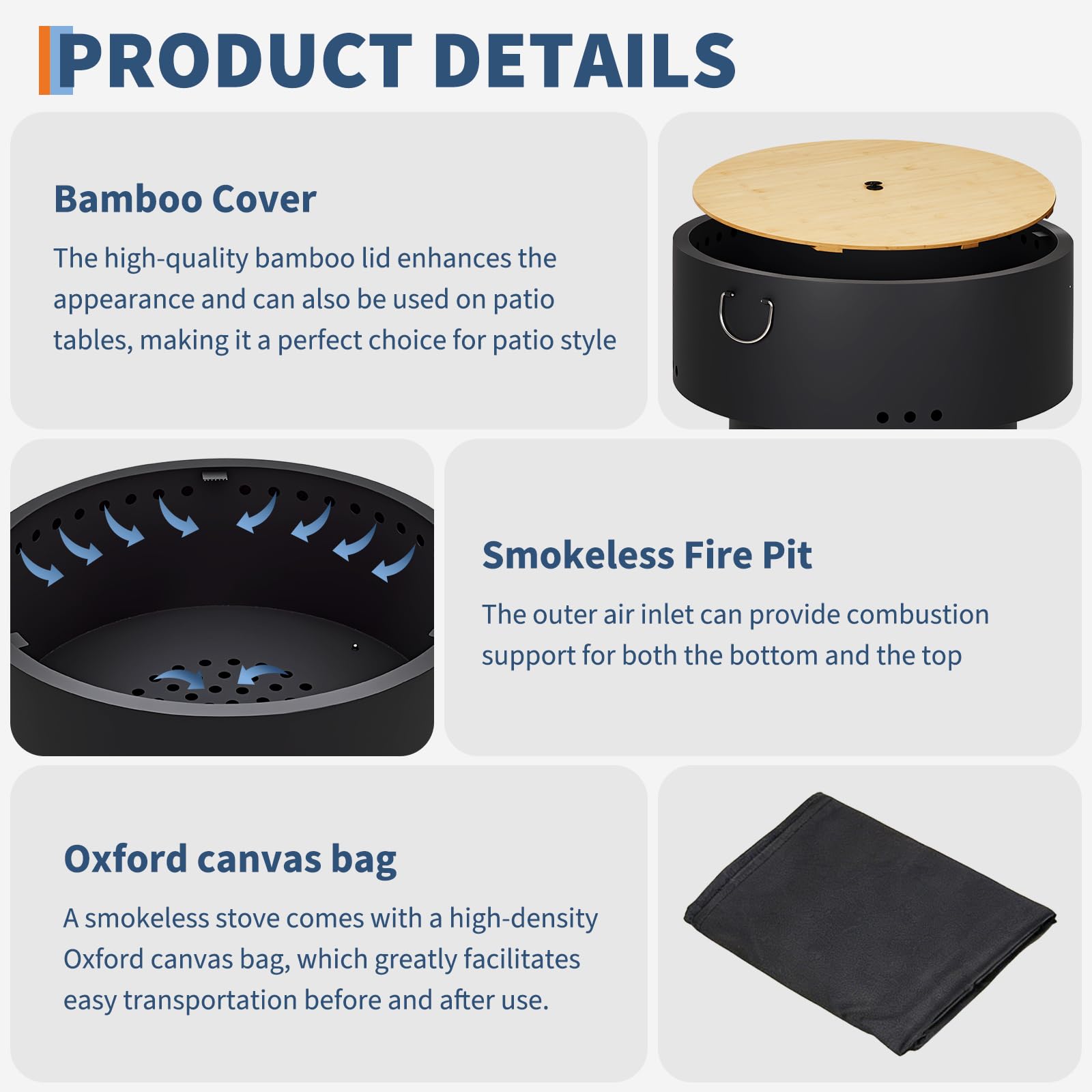30 Inch Smokeless Outdoor Fire - Outdoor Camping Fire Pit 评论和价格