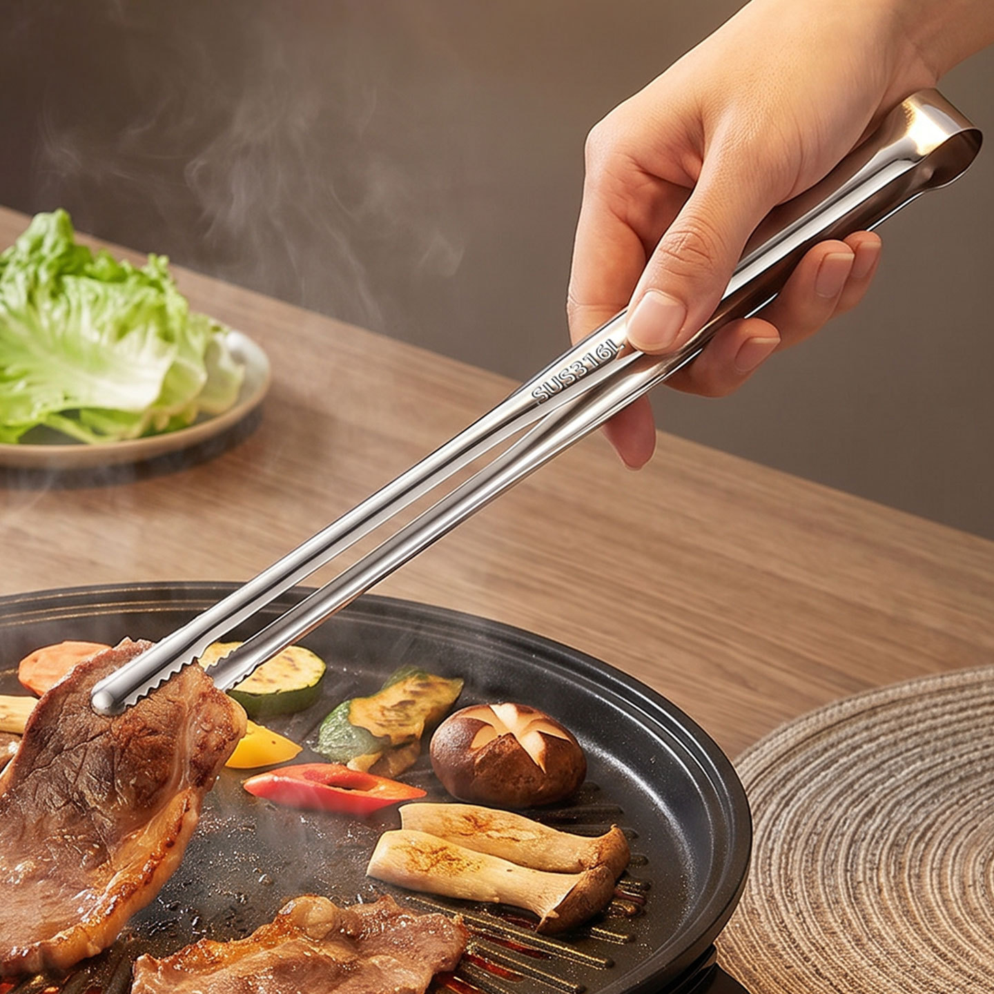 Grill Tongs Meat Culinary Nipp - Outdoor Camping Activities 评论和价格