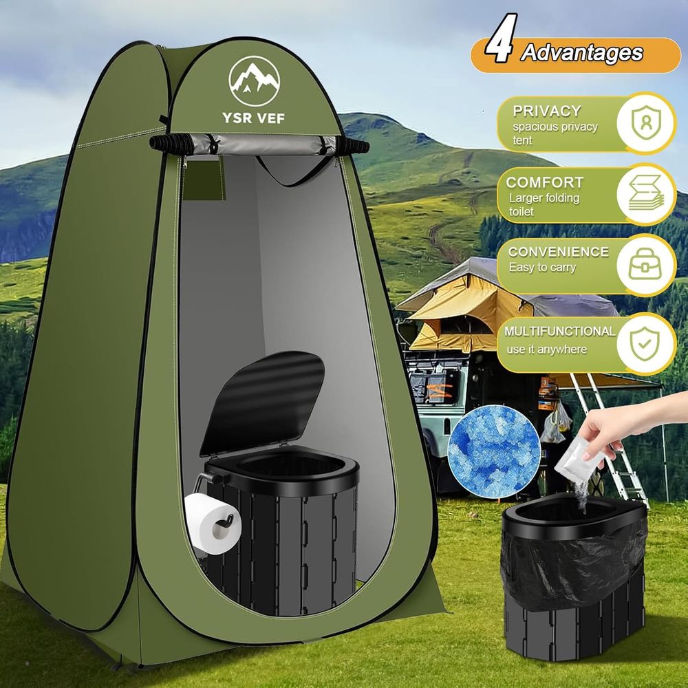 Portable Toilet Kit, Camping T - Outdoor Camping Toilet Tent 评论和价格