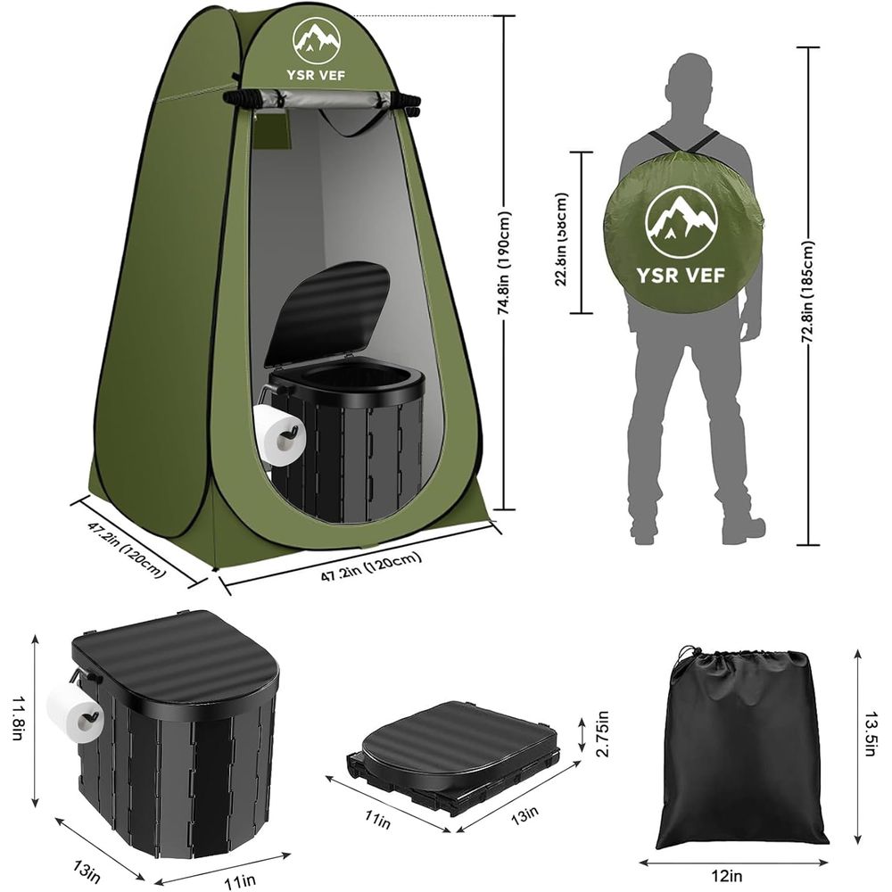 Portable Toilet Kit, Camping T - Outdoor Camping Toilet Tent 评论和价格