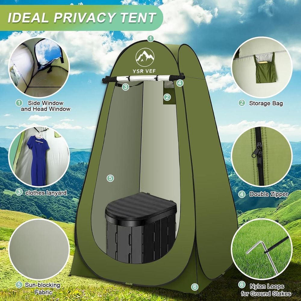 Portable Toilet Kit, Camping T - Outdoor Camping Toilet Tent 评论和价格