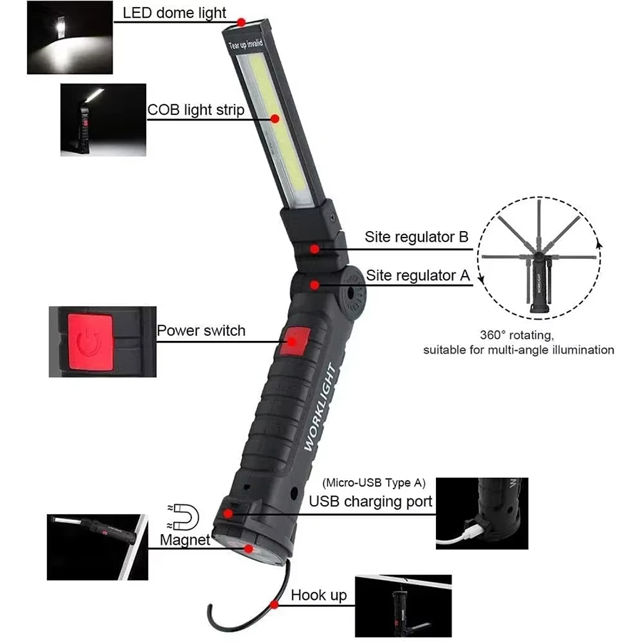 Portable LED Flashlight with M - Outdoor Camping Lighting 评论和价格