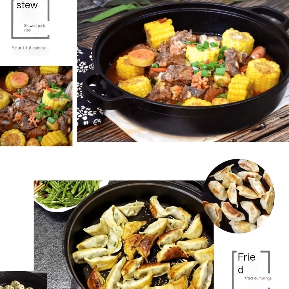 Cast Iron Skillet Set With Dua - Outdoor Camping Oven 评论和价格
