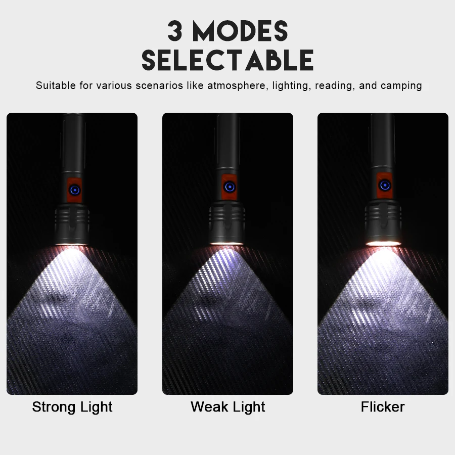 High Power LED Flashlight USB  - Outdoor Camping And Fishing 评论和价格
