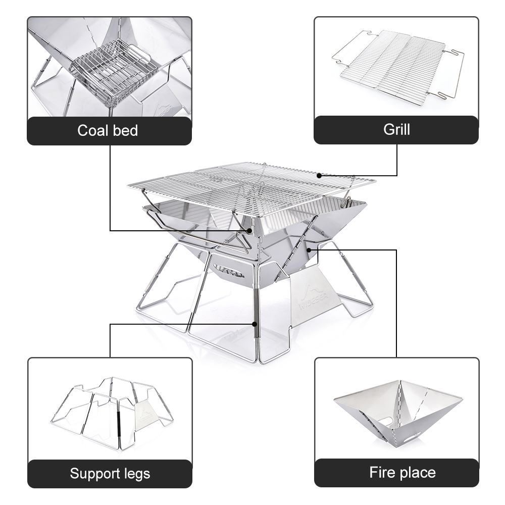 Widesea Windproof Wood-Burning - Outdoor Camping Sink 评论和价格
