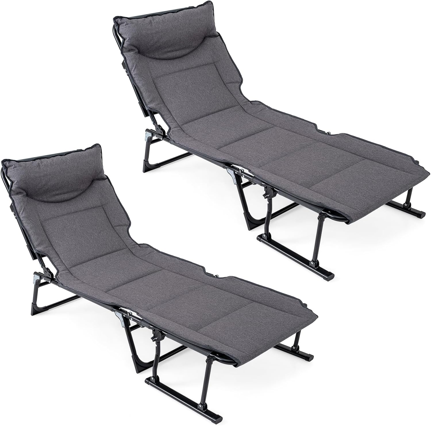 Folding Patio Lounge Chair Set - Outdoor Camping Folding Chair 评论和价格