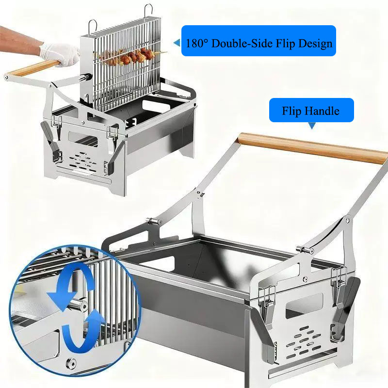 Flip Style BBQ Grill 2 in 1 St - Outdoor Camping Fire Pit 评论和价格