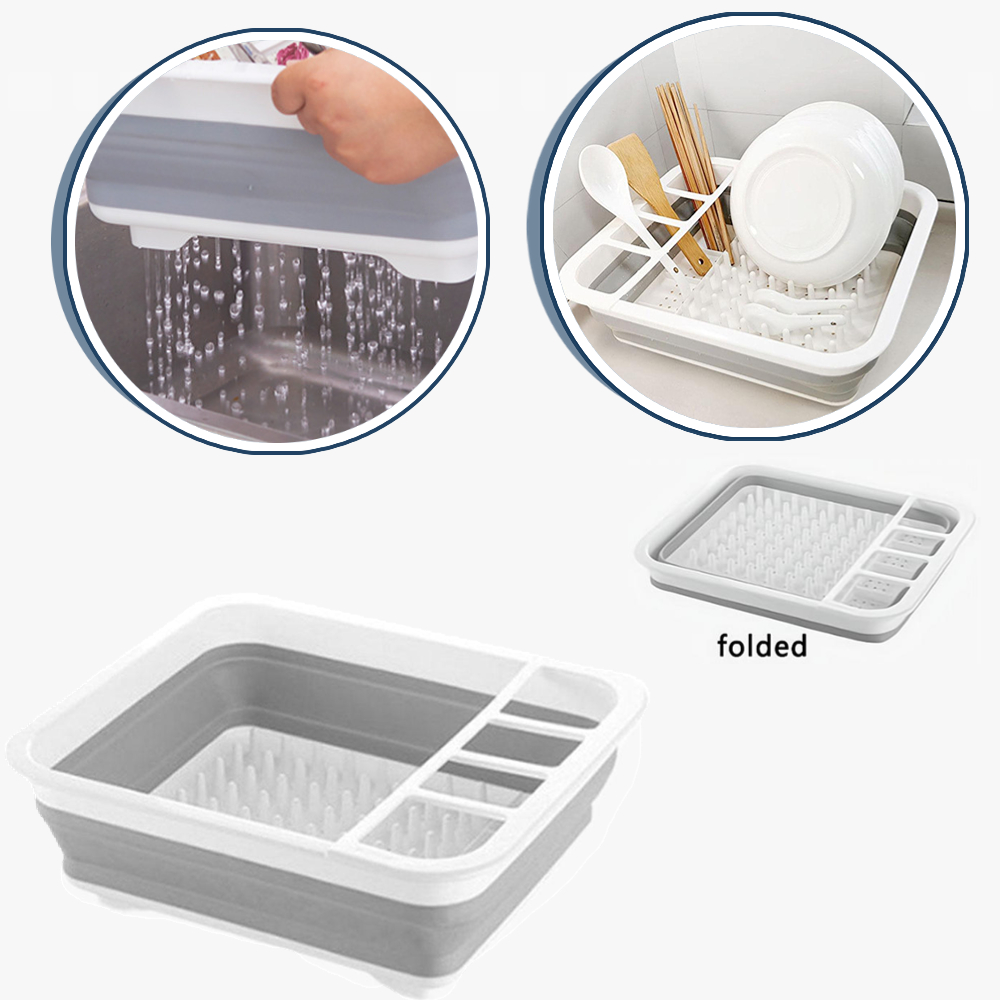 Foldable Dish Drainer Bowl Rac - Outdoor Camping Folding Storage Box 评论和价格