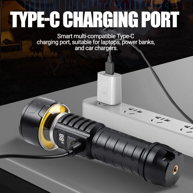 COB LED Flashlight Rechargeabl - Outdoor Camping Lighting 评论和价格