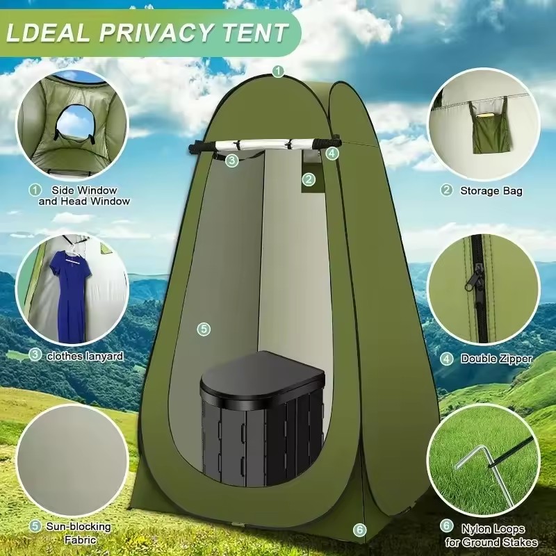 ‌Portable Pop-Up Toilet Tent P - Outdoor Camping Toilet Tent 评论和价格