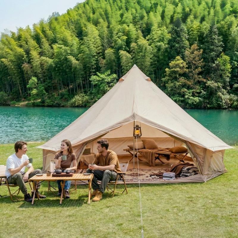 4 Season Bell Tent 16.4FT, Bei - Outdoor Yurt Camping 评论和价格
