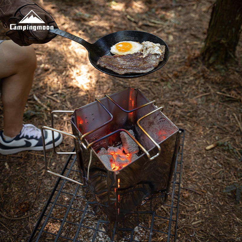 CAMPINGMOON Fire Pit Cooking S - Outdoor Camping Fire Pit 评论和价格
