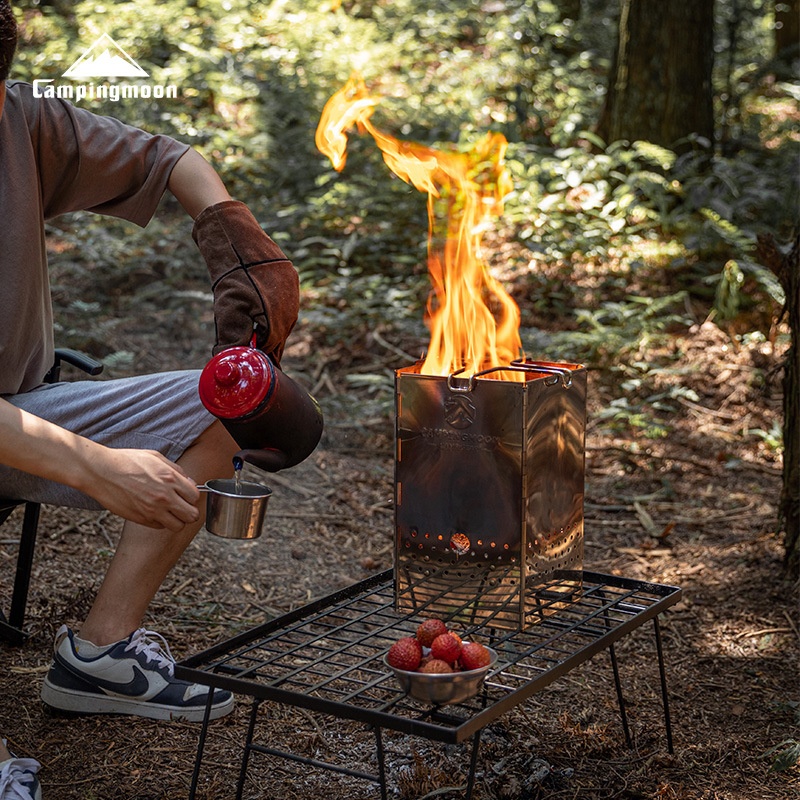 CAMPINGMOON Fire Pit Cooking S - Outdoor Camping Fire Pit 评论和价格