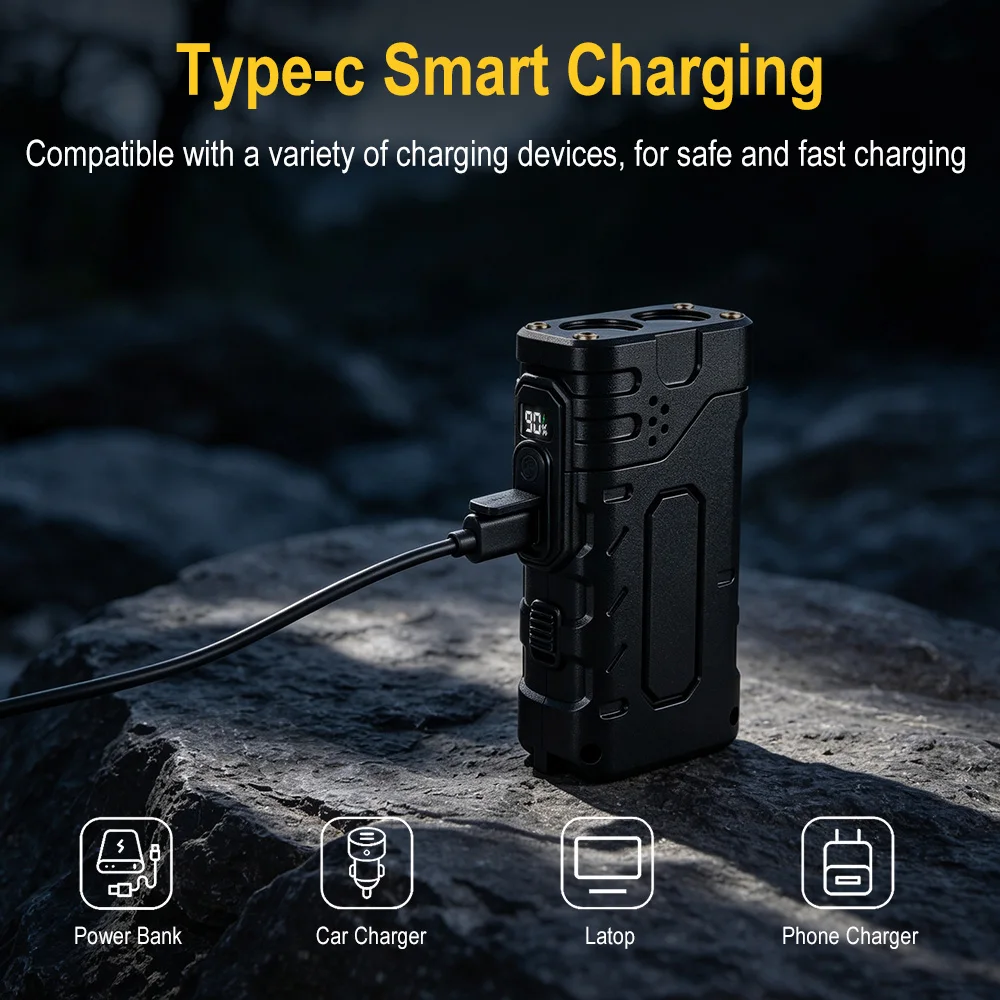 BORUIiT Hand Crank EDC LED Fla - Outdoor Camping And Fishing 评论和价格