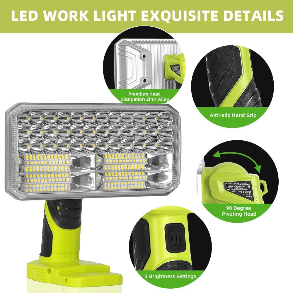 40W 4200LM Cordless LED Flashl - Outdoor Camping Jobs 评论和价格