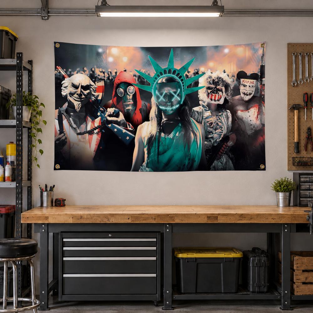 Movie The Purge Horror Flags P - Outdoor Camping Movies 评论和价格