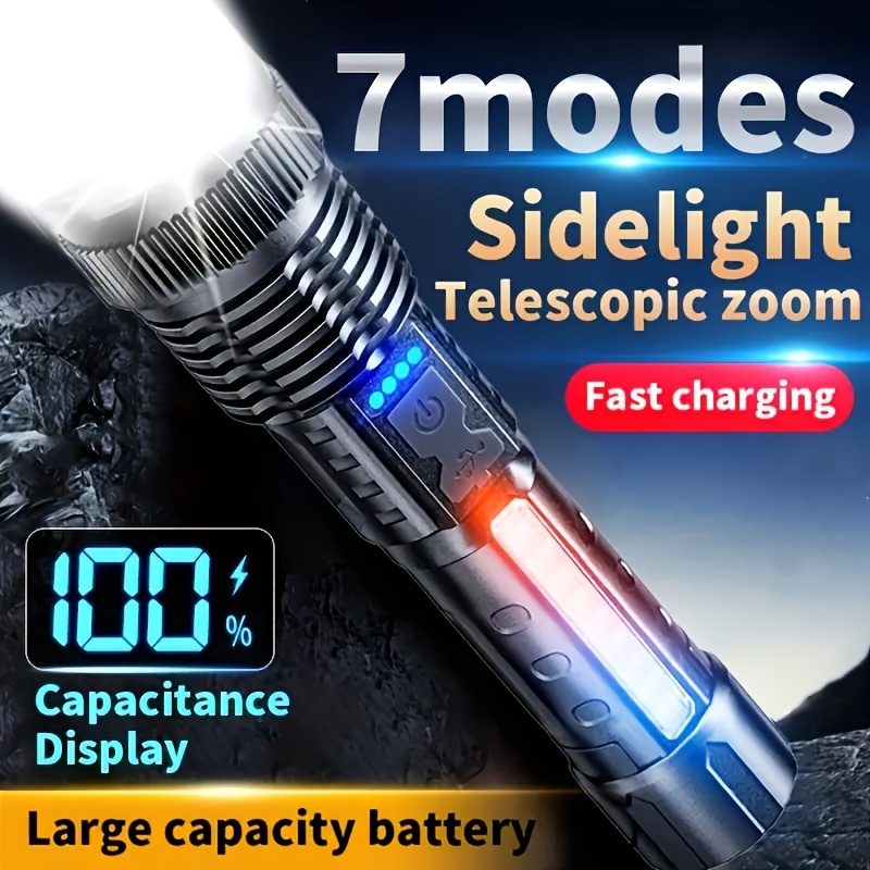 Powerful LED Flashlight Batter - Outdoor Camping And Fishing 评论和价格