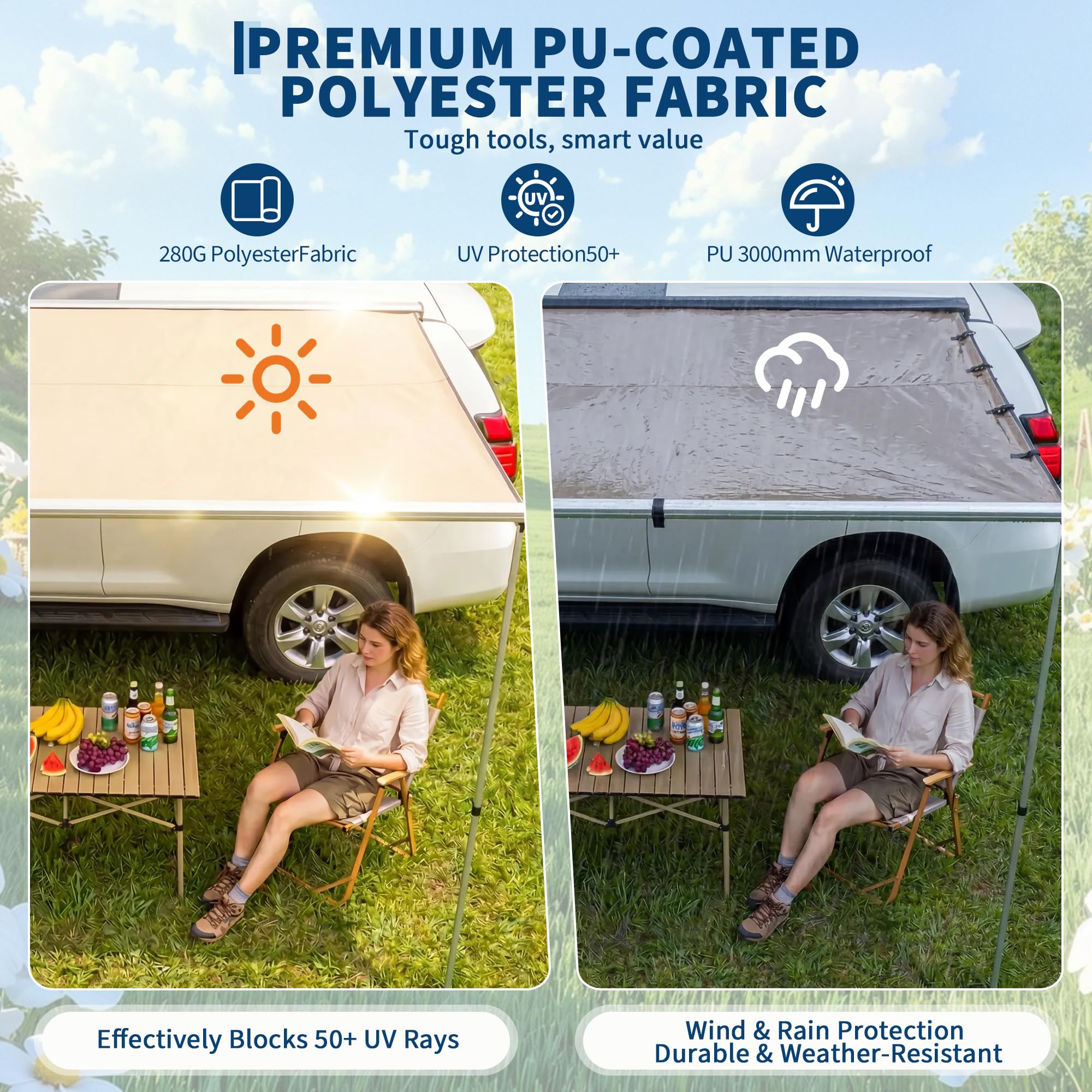 SUV Truck Van Roof Rack Awning - Outdoor Camping Vehicle 评论和价格